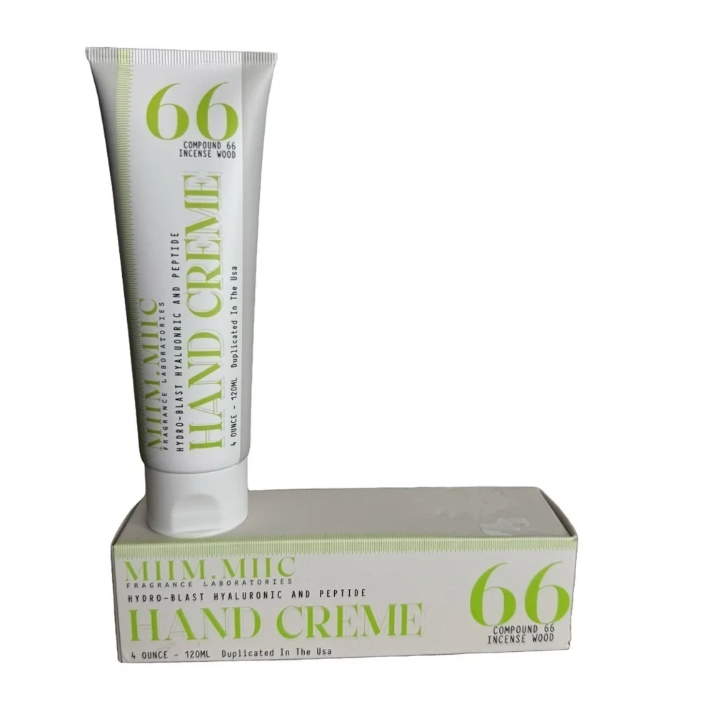 MIIM MIIC 66 Hand Cream Creme Lotion 4 oz Incense Wood Hydro-Blast Hyaluronic